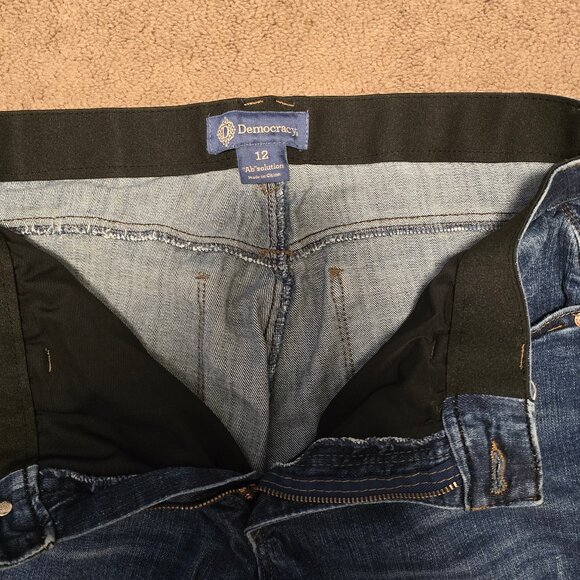 Democracy "Ab" Solution Cuffed Distressed Girlfriend Jeans - Picture 3 of 9